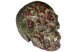 Polished Dragon's Blood Jasper Skull - South Africa #110078-1